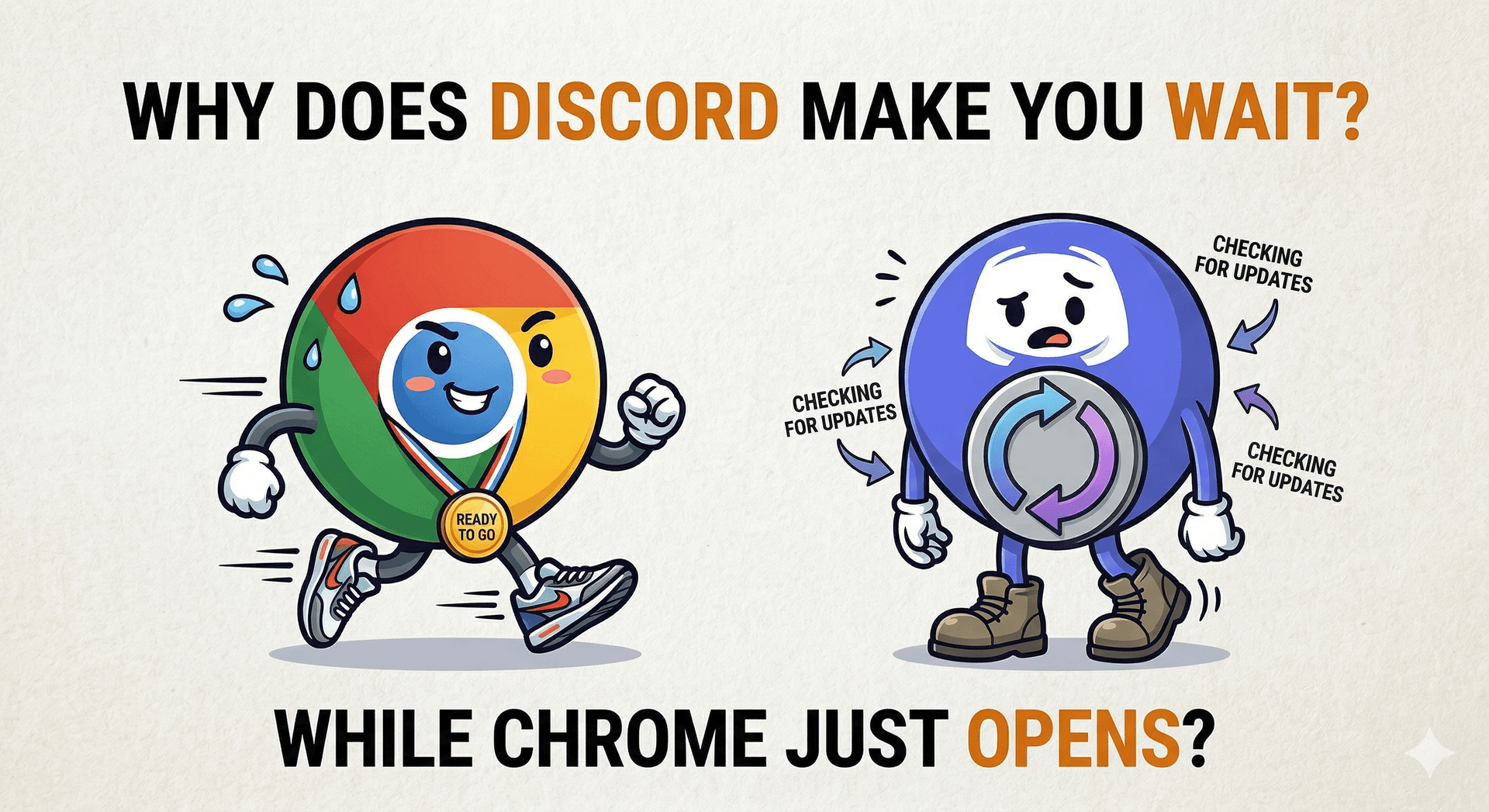 Why does Discord make you wait while Chrome just opens?
